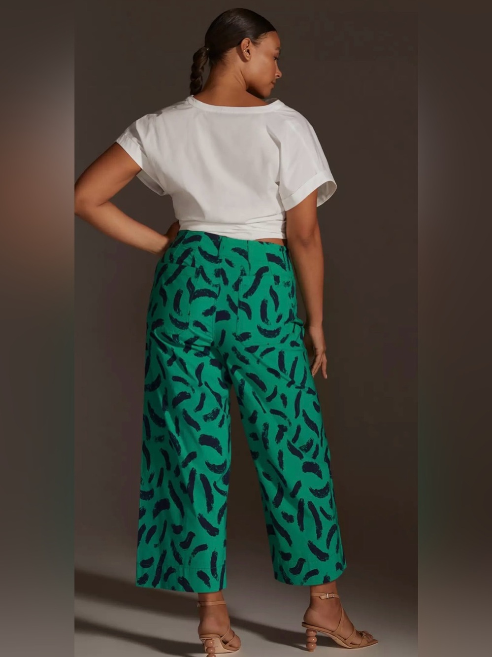 Maeve Anthropologie The Colette Pants Magic Fabric Ed Women 32 Crop Wide Leg 14 - Picture 8 of 15